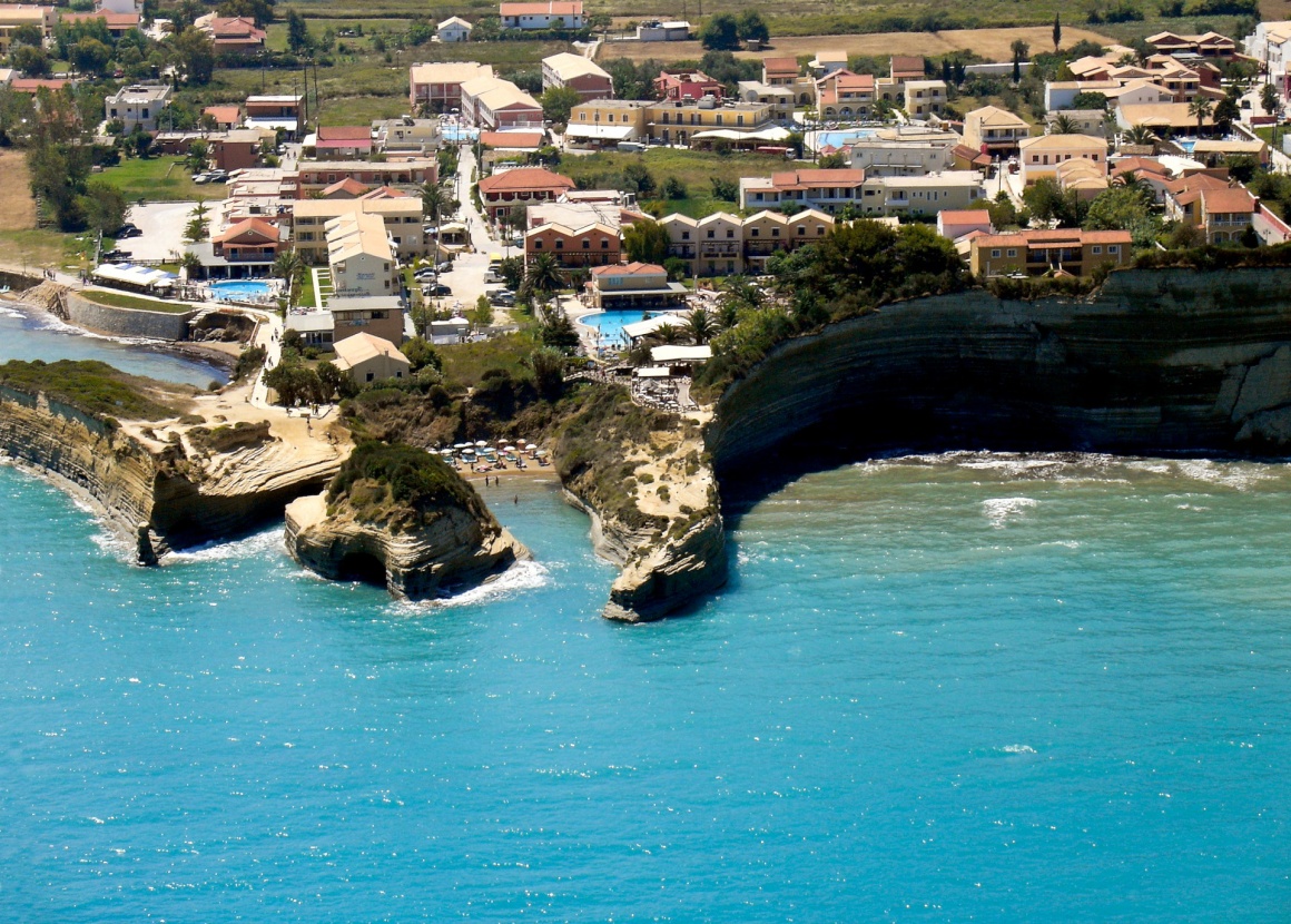 '"Canal d'amour" Sidari Corfu, aerial.' - Κέρκυρα